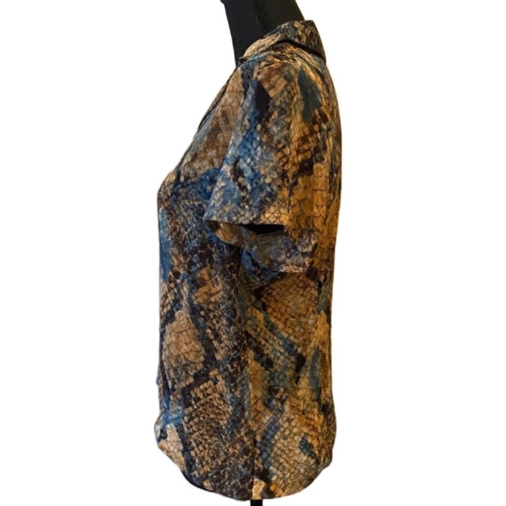 Decker Sheer Python Button Down SZ M - Picture 6 of 10